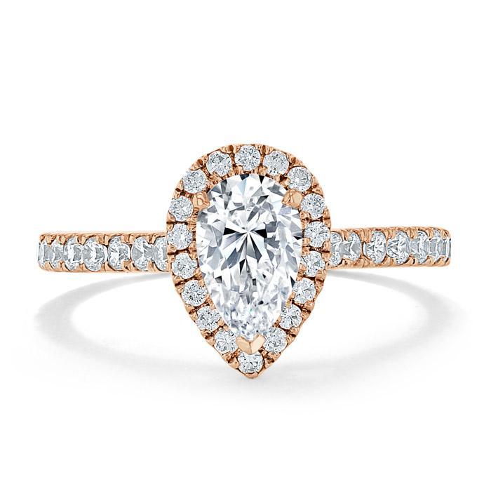 
                  
                    1.0 CT Pear Cut Halo Moissanite Engagement Ring With Pave Setting 7
                  
                