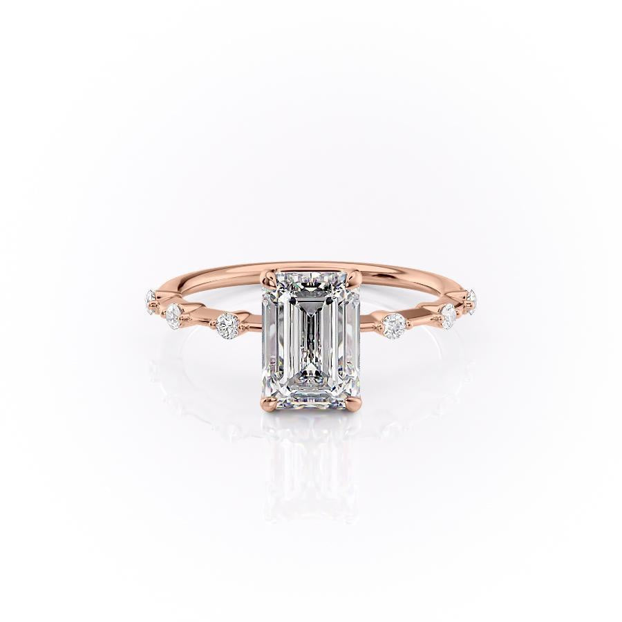 
                  
                    2.10 CT Emerald Cut Solitaire Dainty Style Moissanite Engagement Ring 12
                  
                