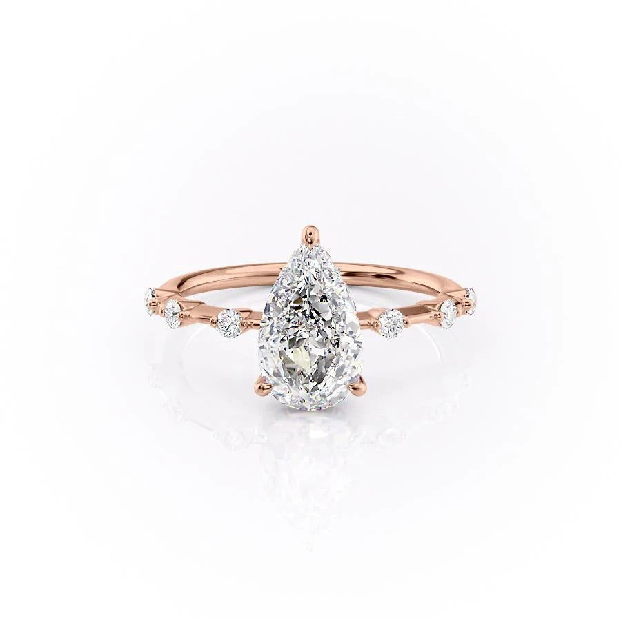 
                  
                    2.0 CT Pear Cut Solitaire Dainty Pave Moissanite Engagement Ring 12
                  
                