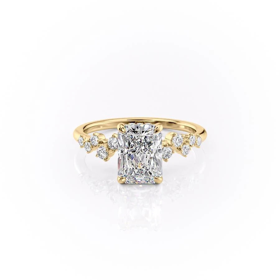 
                  
                    2.0 CT Radiant Cut Cluster Moissanite Engagement Ring 11
                  
                