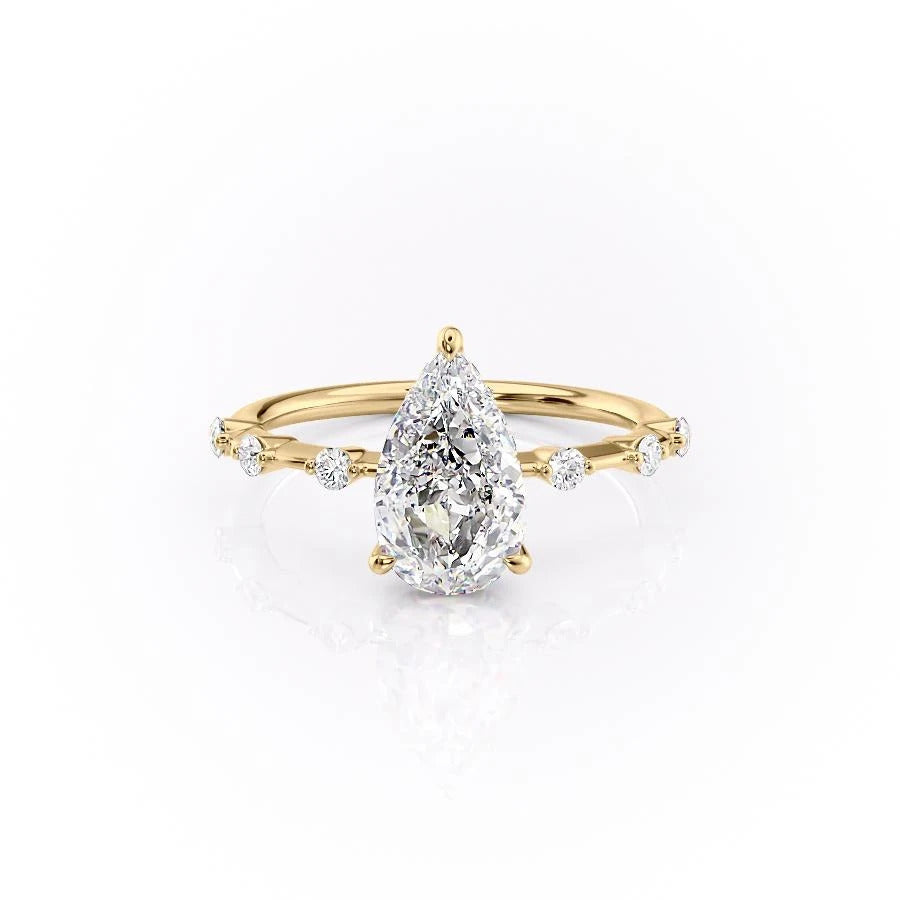 
                  
                    2.0 CT Pear Cut Solitaire Dainty Pave Moissanite Engagement Ring 11
                  
                