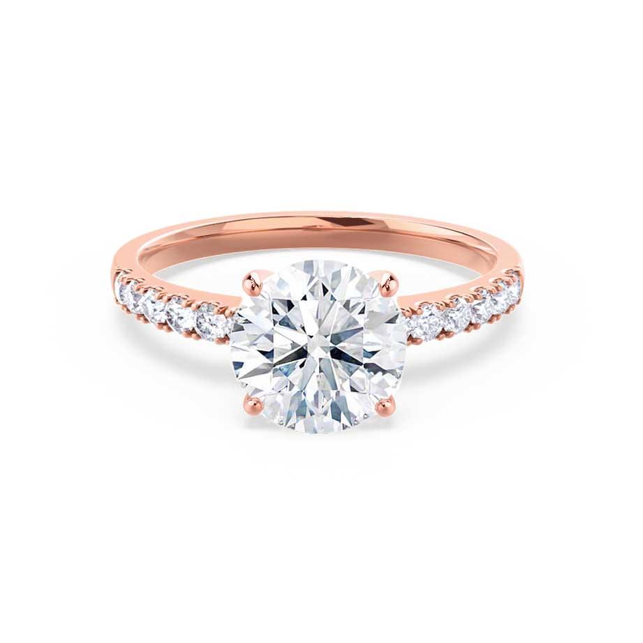 1.20 CT Round Shaped Moissanite Solitaire With Pave Setting Engagement Ring 2