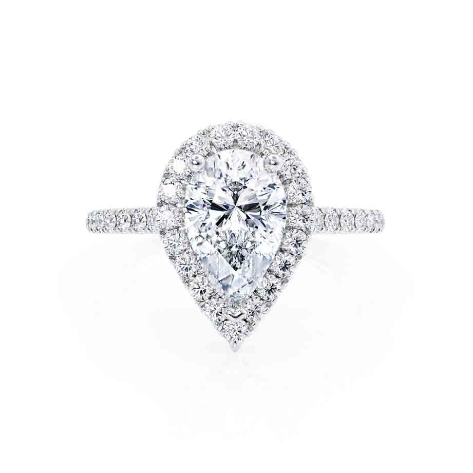 
                  
                    0.94 CT Pear Shaped Moissanite Halo Engagement Ring
                  
                