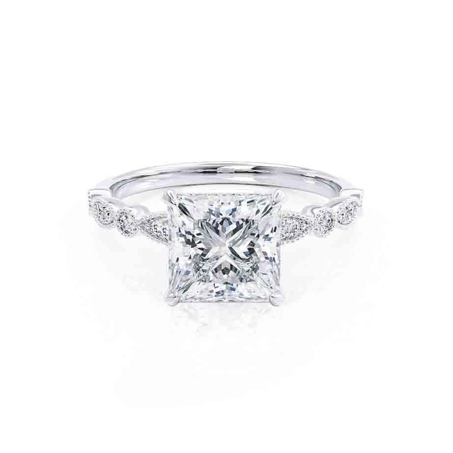 
                  
                    1.50 CT Princess Shaped Moissanite Solitaire Engagement Ring 1
                  
                