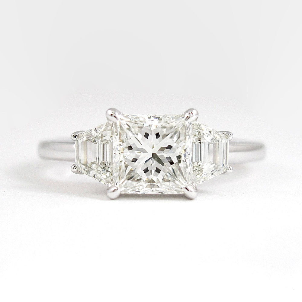 1.75 CT Princess Three Stone Style Moissanite Engagement Ring