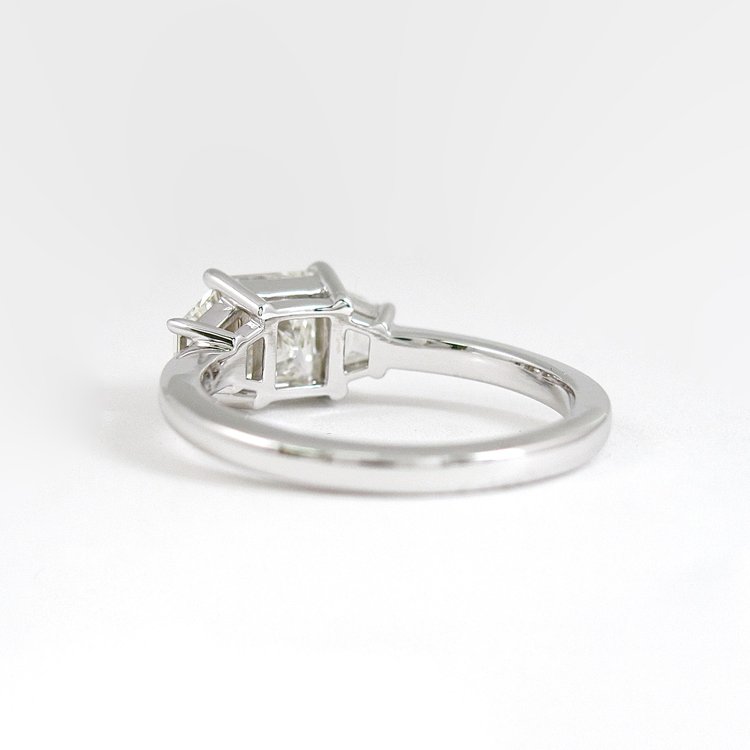 1.75 CT Princess Three Stone Style Moissanite Engagement Ring 2