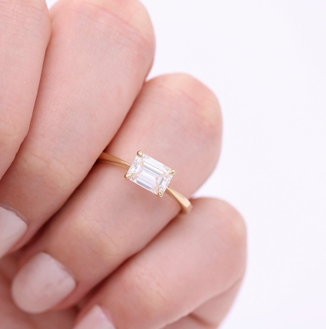 
                  
                    1.55 CT Emerald Cut Solitaire Moissanite Engagement Ring
                  
                