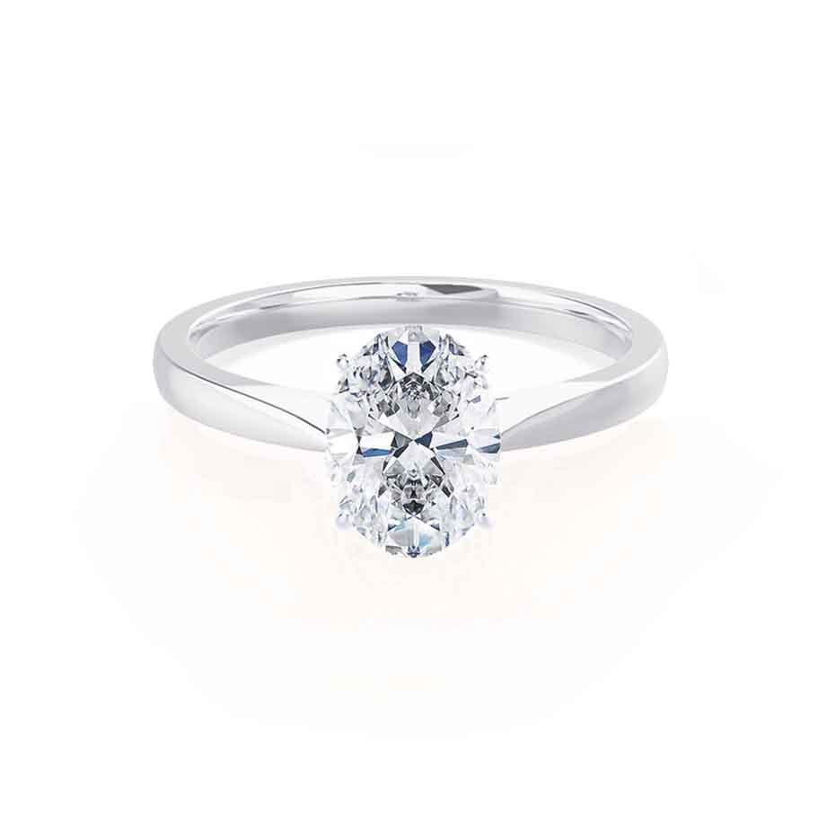 1.50 CT Oval Shaped Moissanite Solitaire Engagement Ring 4