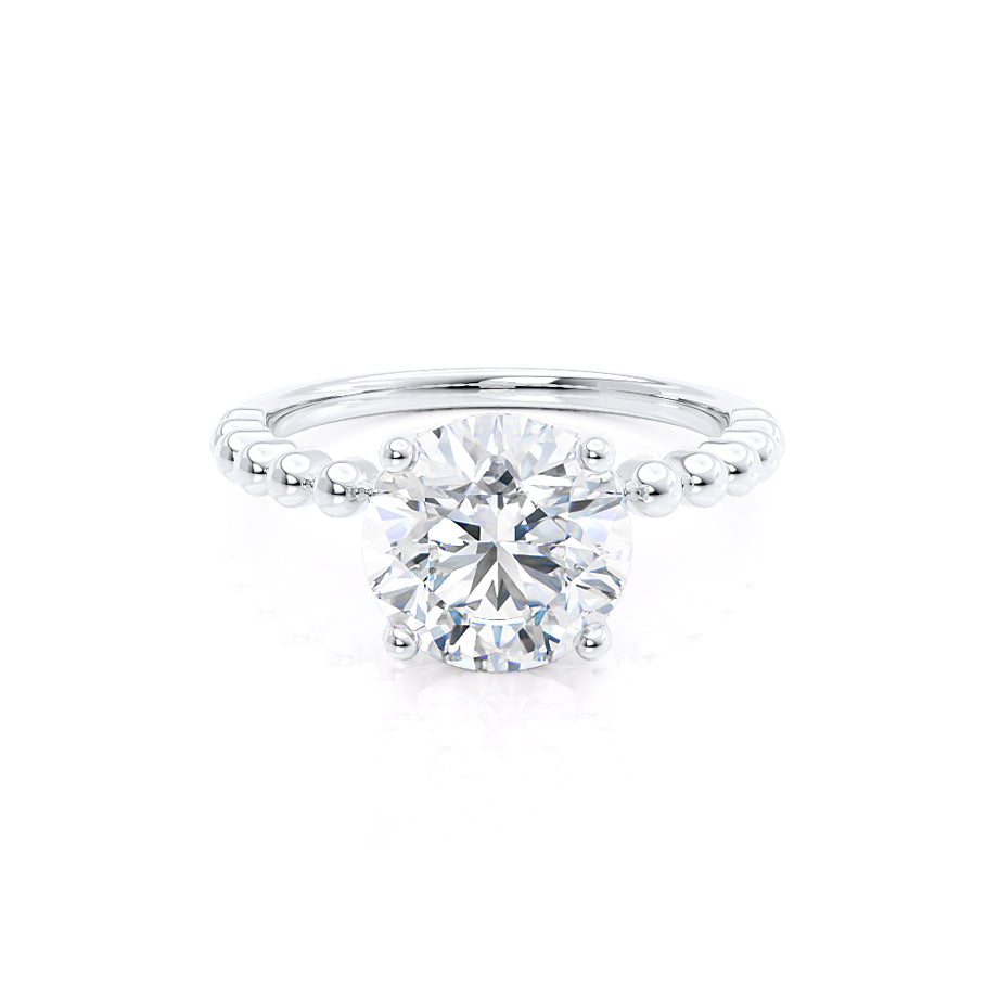 1.0 CT Round Shape Solitaire Moissanite Engagement Ring 1