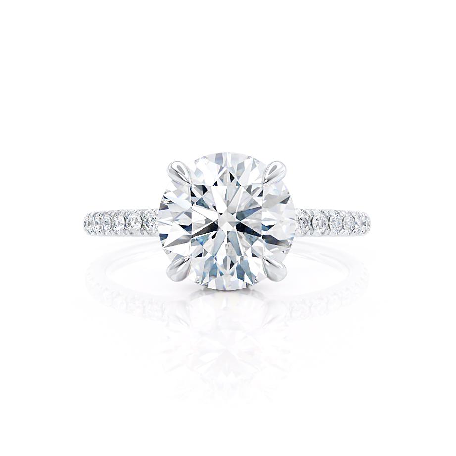 
                  
                    1.0 CT Round Shaped Moissanite Hidden Halo Style Engagement Ring 2
                  
                