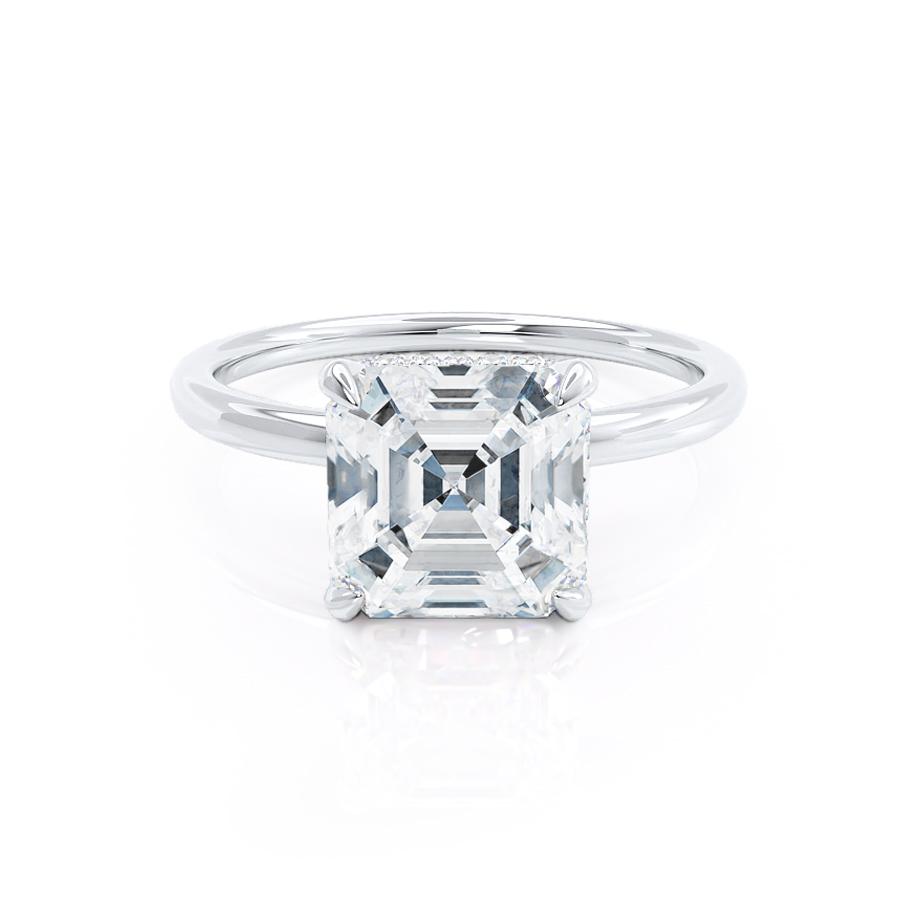 
                  
                    0.95 CT Asscher Shaped Moissanite Hidden Halo Style Engagement Ring 1
                  
                