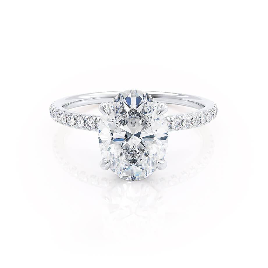 
                  
                    1.50 CT Oval Shaped Moissanite Hidden Halo Style Engagement Ring 1
                  
                