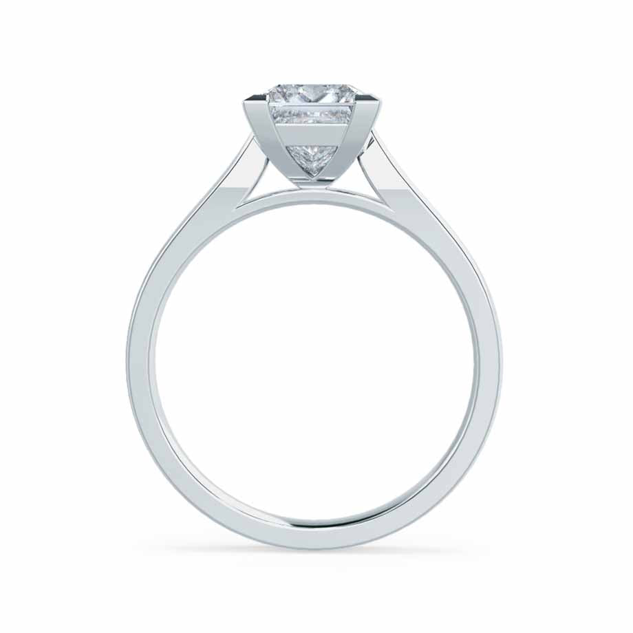 1.50 CT Princess Shaped Moissanite Solitaire Engagement Ring 2