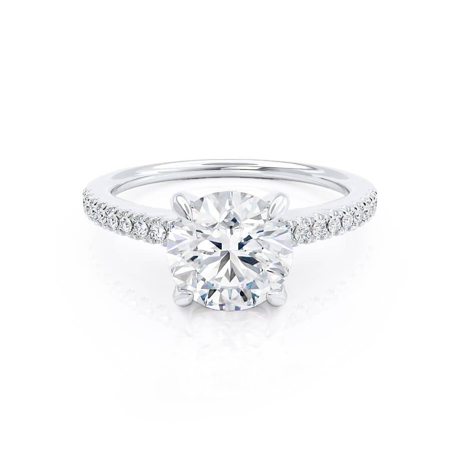 1.50 CT Round Shaped Moissanite Solitaire Engagement Ring 1