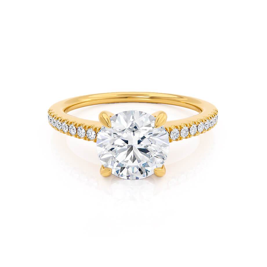 1.5 CT Round Shaped Moissanite Solitaire Style Engagement Ring 1