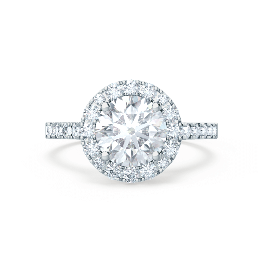 
                  
                    1.0 CT Round Shaped Moissanite Halo Style Engagement Ring 5
                  
                