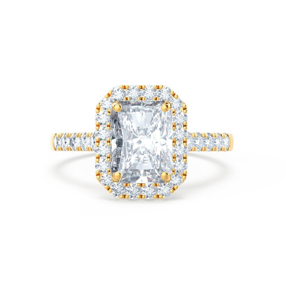 
                  
                    0.70 CT Radiant Shaped Moissanite Halo Style Engagement Ring 4
                  
                