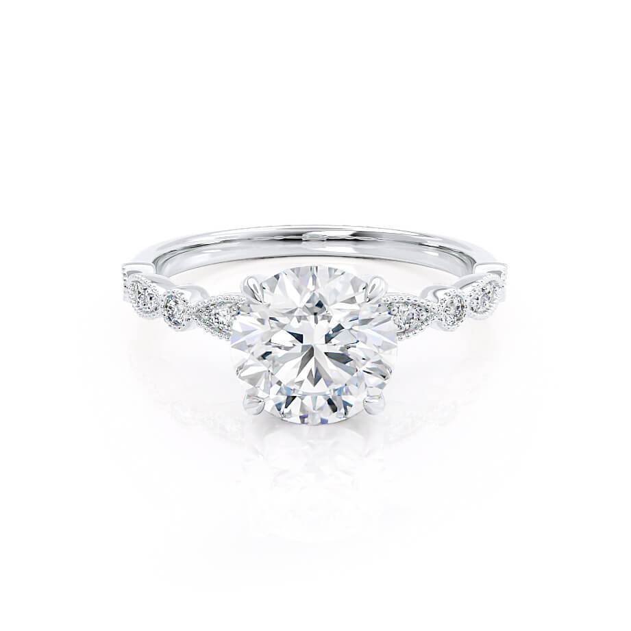 1.0 CT Round Shaped Solitaire Moissanite Engagement Ring 2