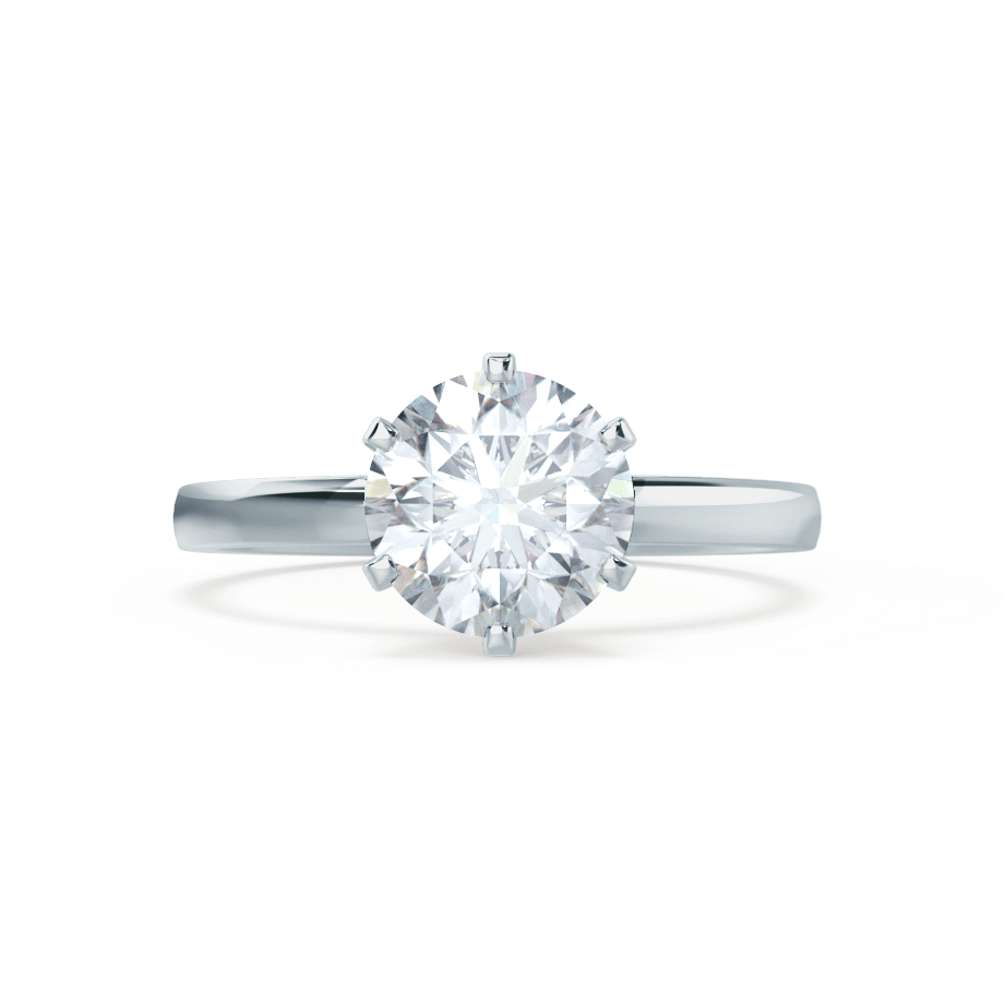 1.50 CT Round Shaped Moissanite Solitaire Engagement Ring 6