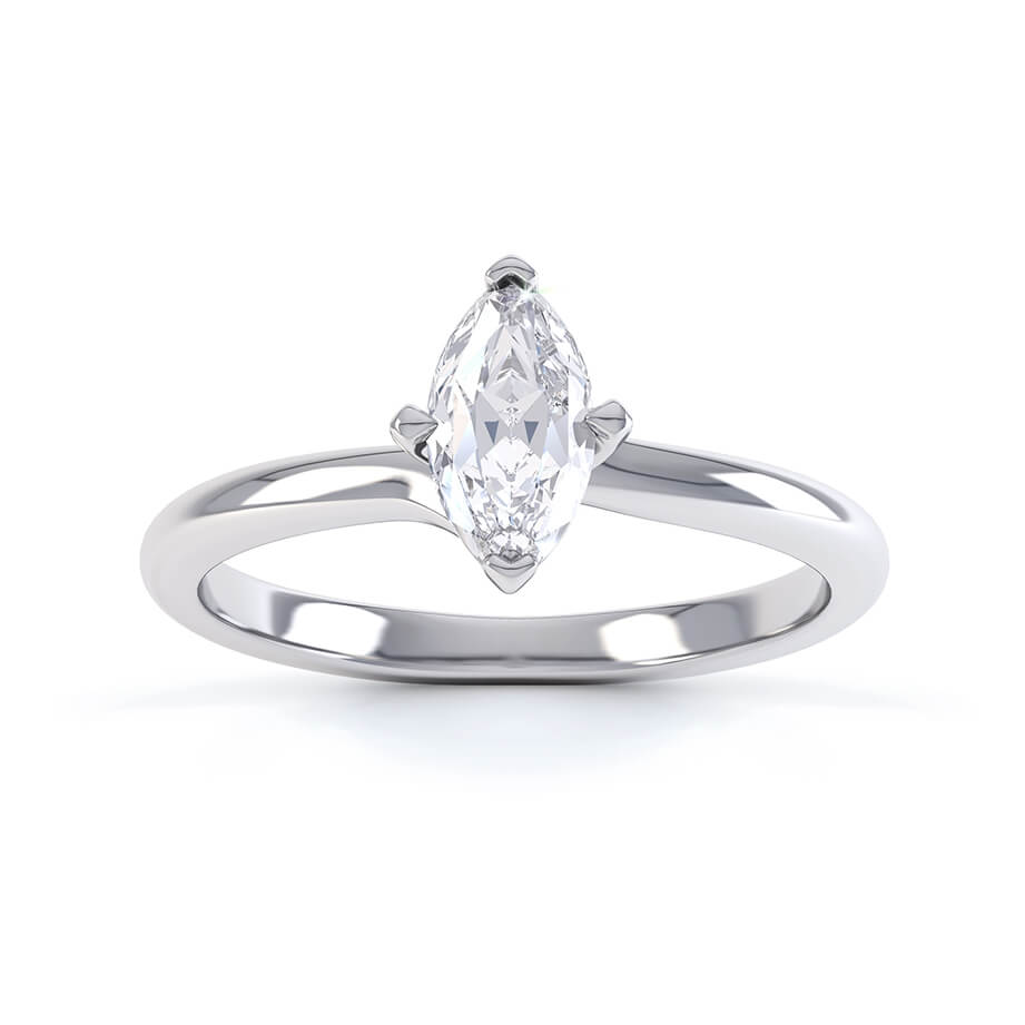 
                  
                    0.70 CT Marquise Shaped Moissanite Solitaire Style Engagement Ring 2
                  
                