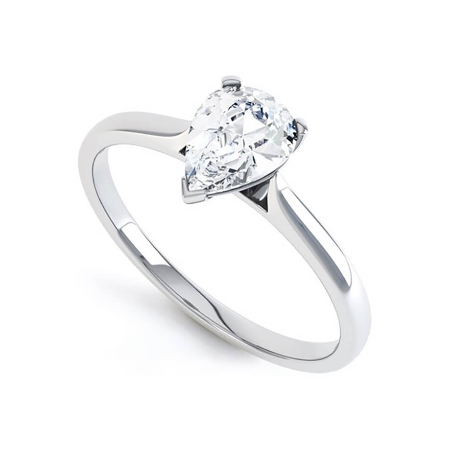 
                  
                    0.95 CT Pear Shaped Moissanite Solitaire Style Engagement Ring 2
                  
                