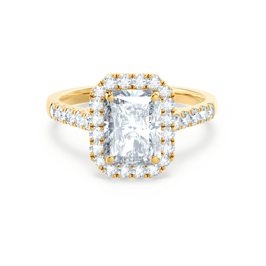 
                  
                    0.70 CT Radiant Shaped Moissanite Halo Style Engagement Ring 6
                  
                