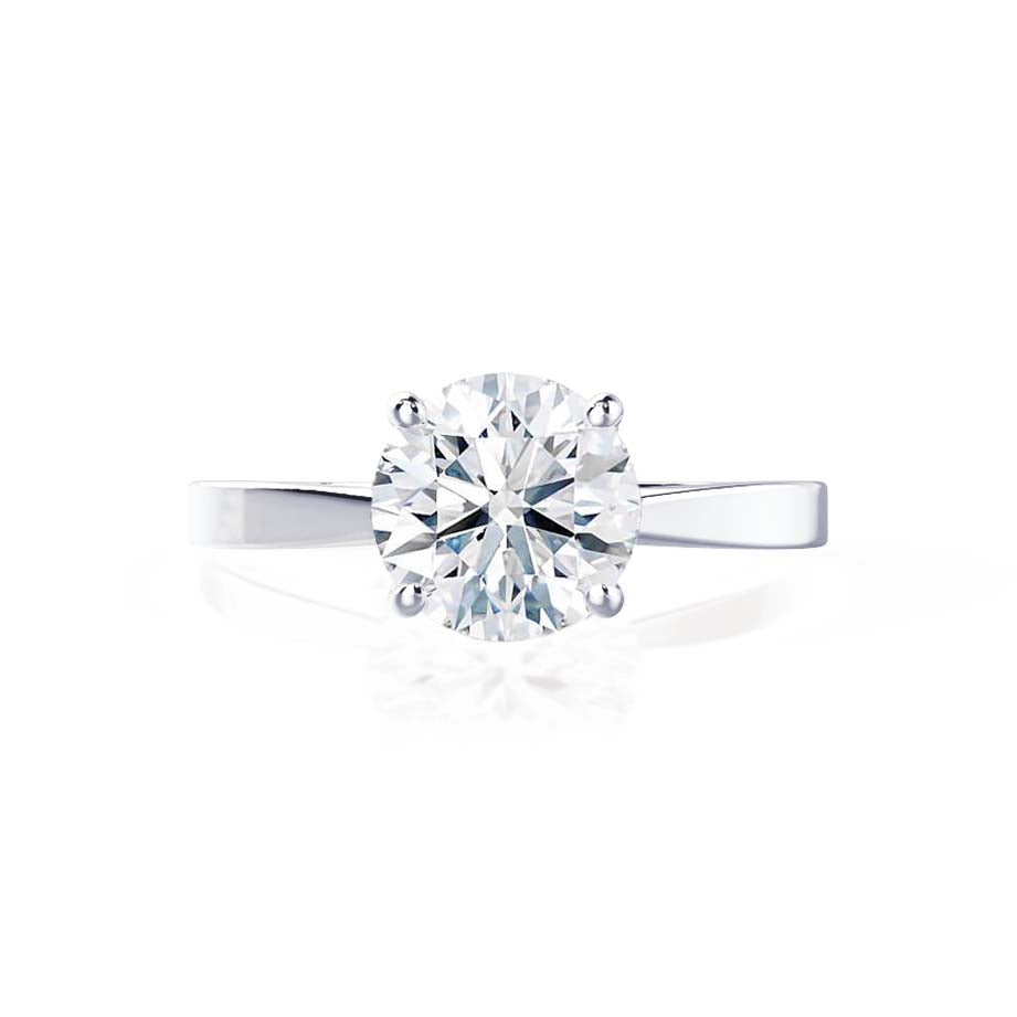 1.50 CT Round Shaped Solitaire Moissanite Engagement Ring 2