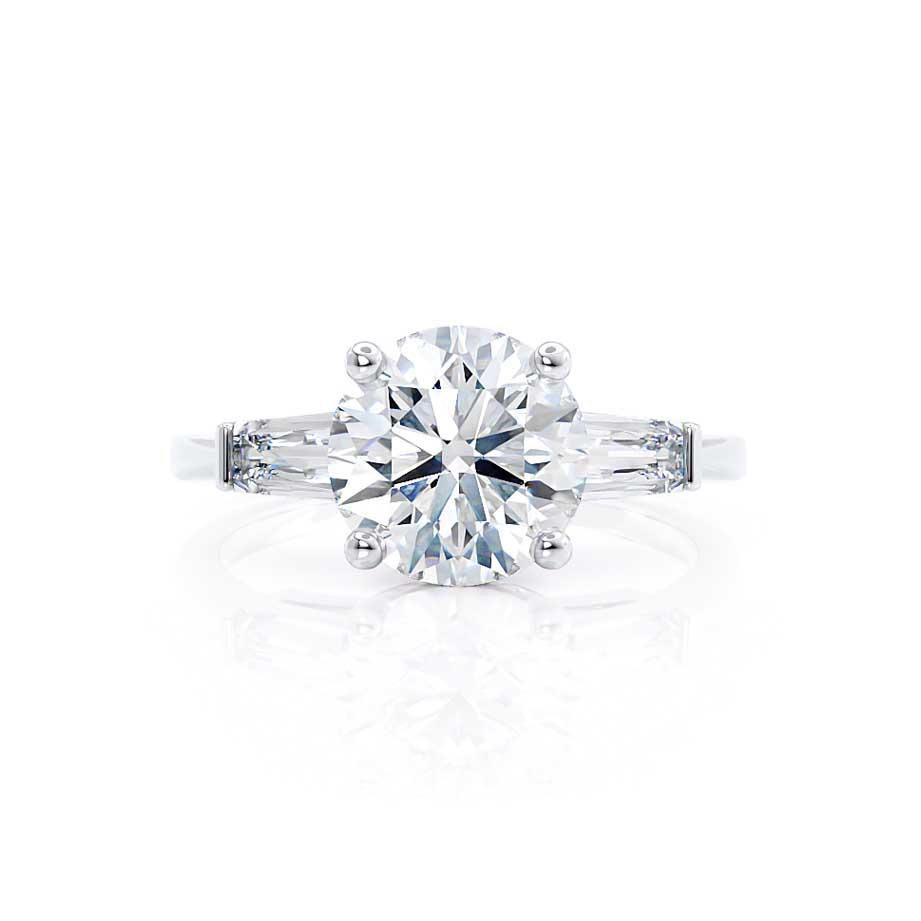 
                  
                    1.0 CT Round Shaped Moissanite Three Stone Style Engagement Ring 2
                  
                