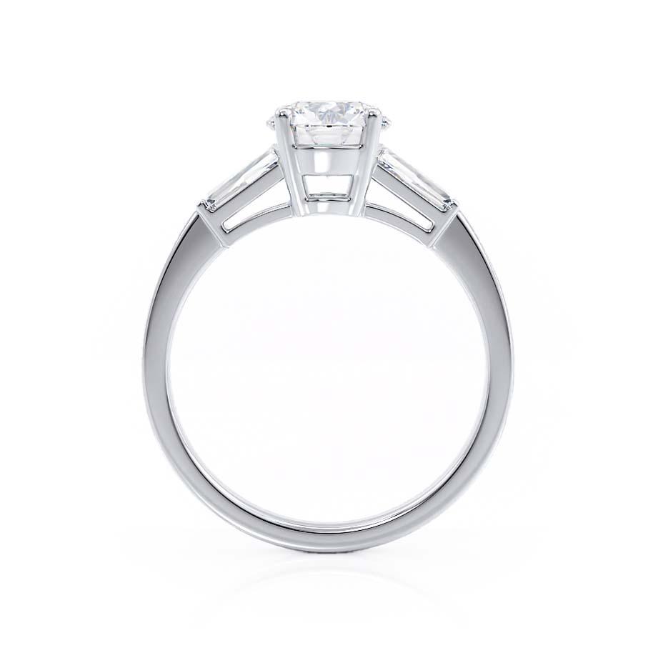 
                  
                    1.0 CT Round Shaped Moissanite Three Stone Style Engagement Ring 4
                  
                