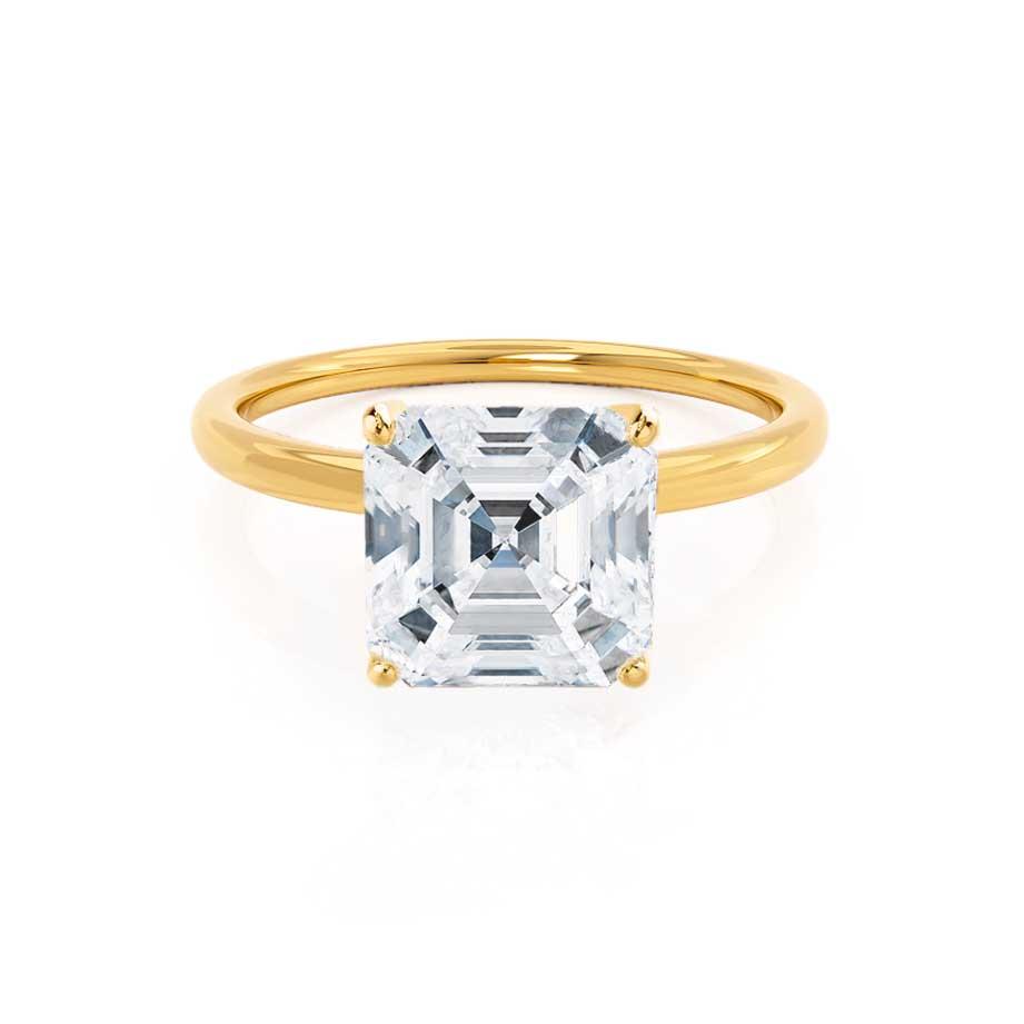 1.80 CT Asscher Shaped Moissanite Solitaire Style Engagement Ring 2