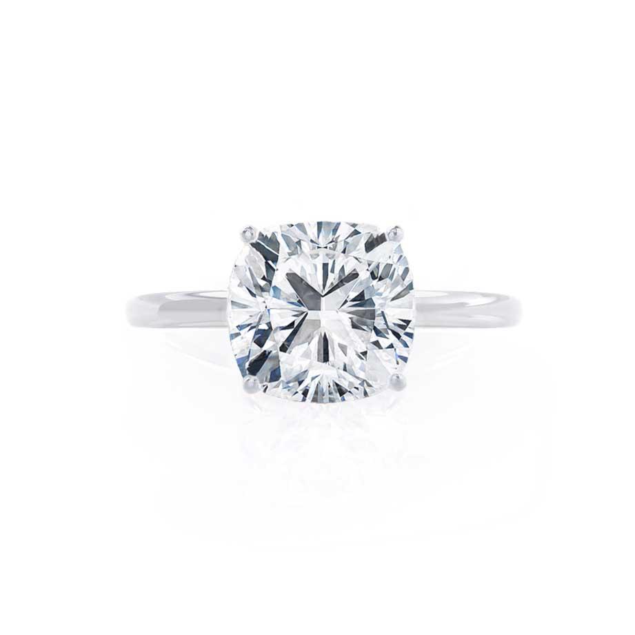 2.0 CT Cushion Shaped Moissanite Solitaire Engagement Ring 2