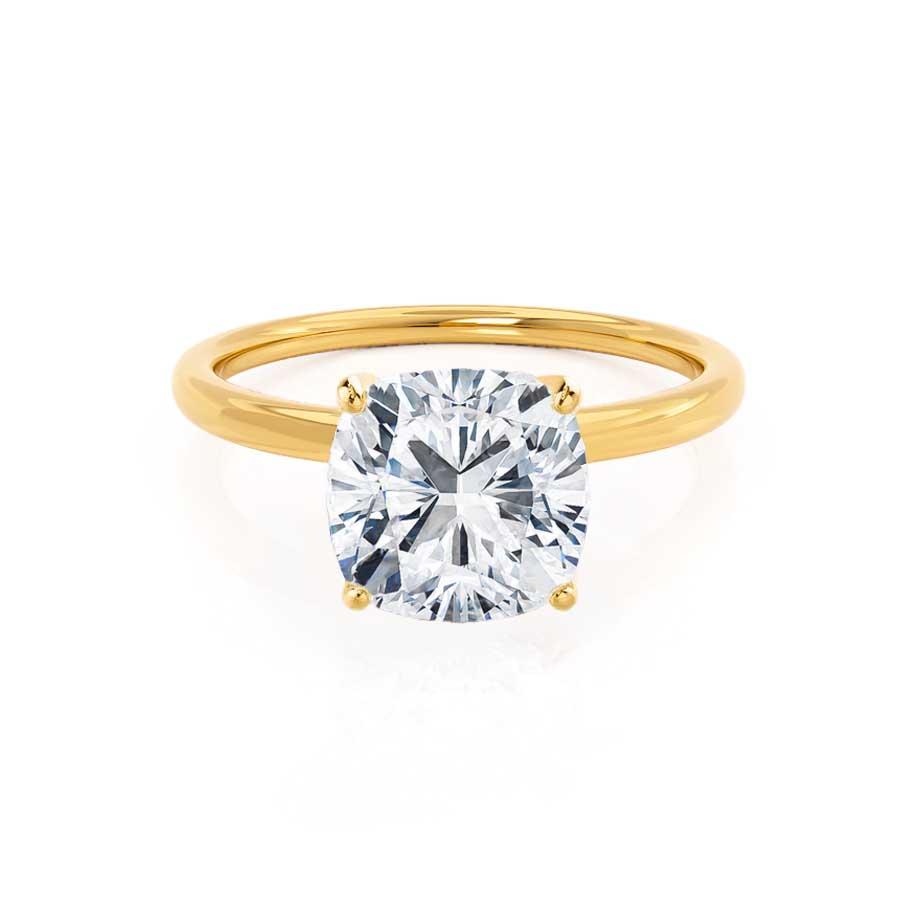 2.0 CT Cushion Shaped Moissanite Solitaire Engagement Ring 1