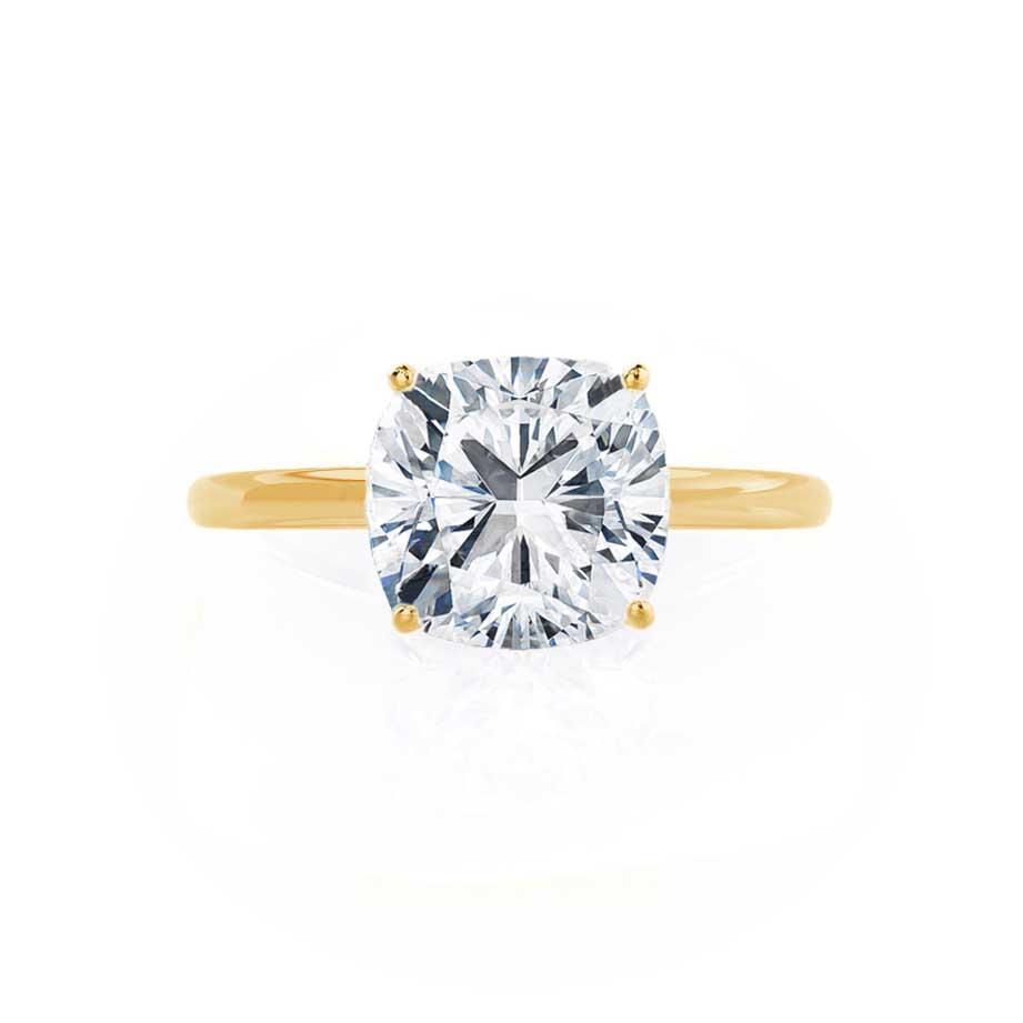 2.0 CT Cushion Shaped Moissanite Solitaire Engagement Ring 2