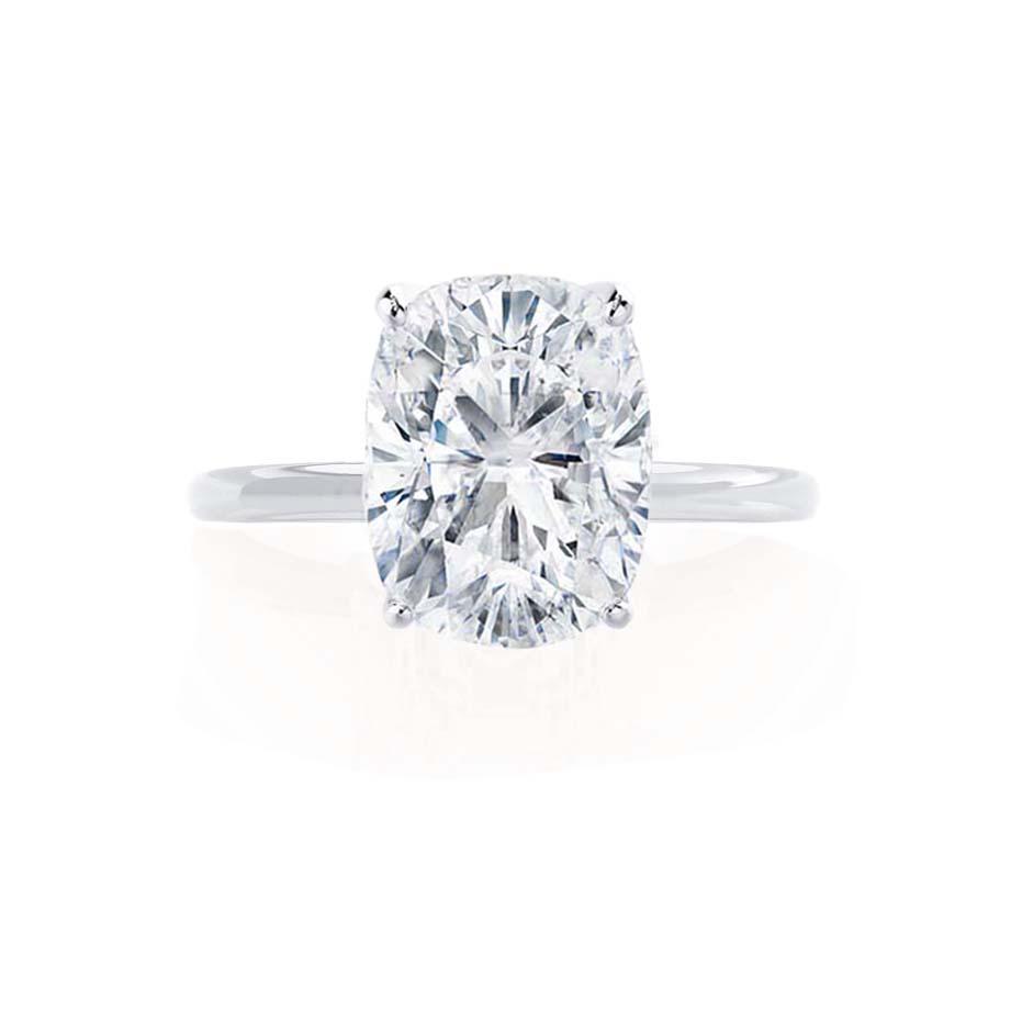 3.34 CT Elongated Cushion Shaped Moissanite Solitaire Engagement Ring 2
