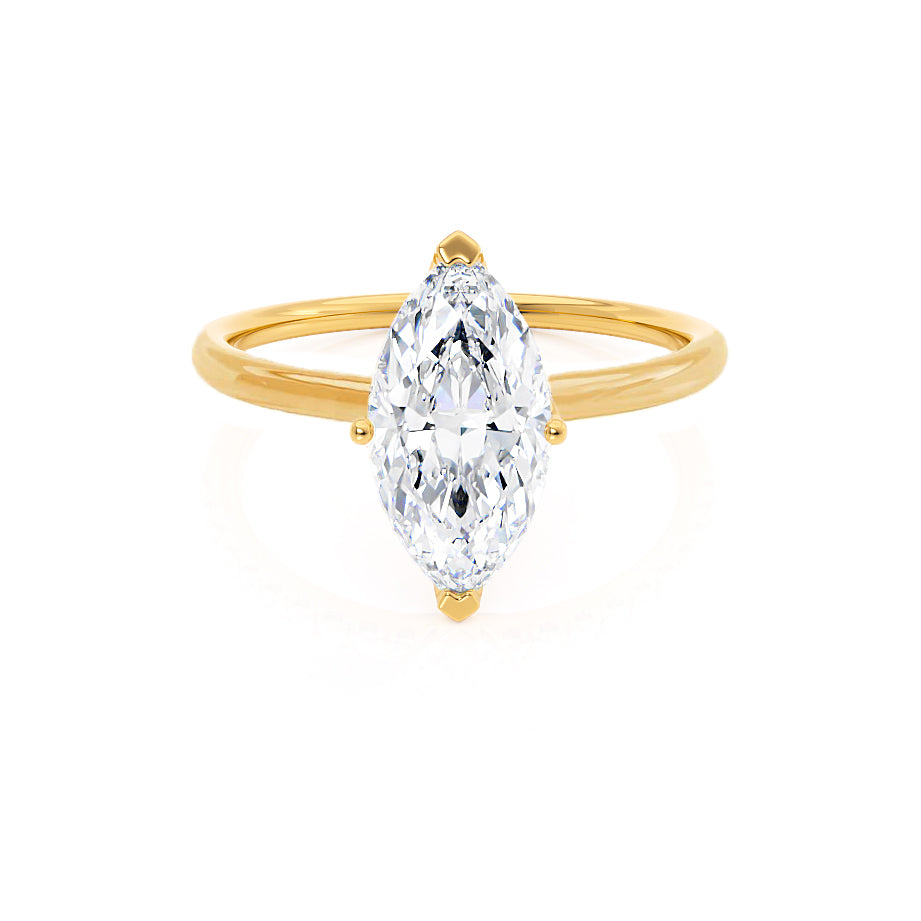 1.0 CT Marquise Shaped Moissanite Solitaire Engagement Ring 1