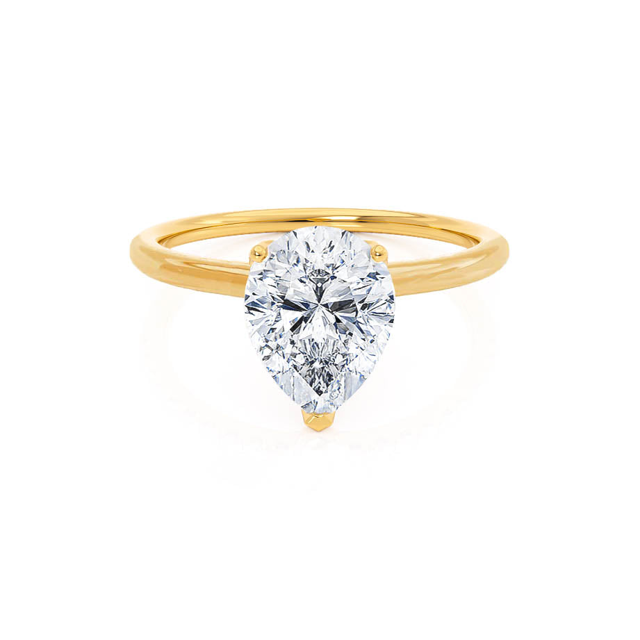 1.20 CT Pear Shaped Moissanite Solitaire Engagement Ring 1