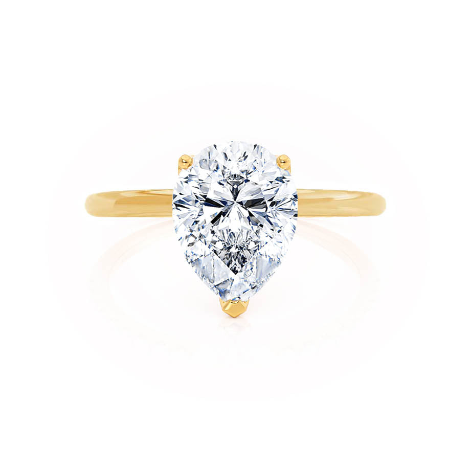 1.20 CT Pear Shaped Moissanite Solitaire Engagement Ring 2