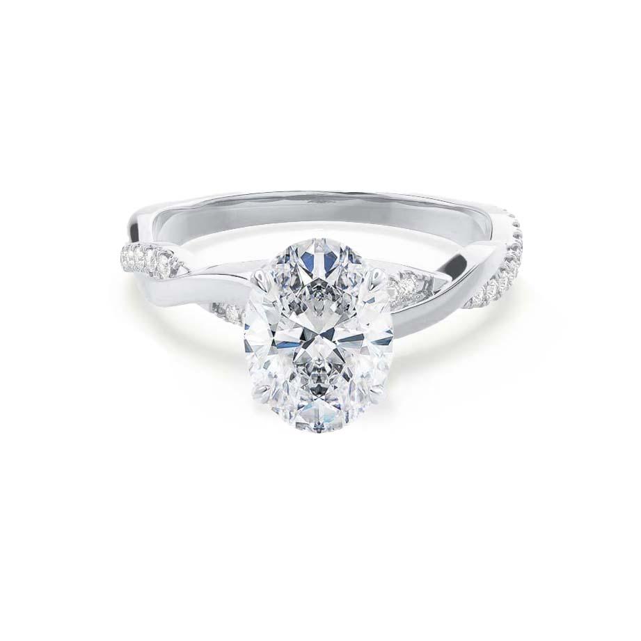 
                  
                    1.50 CT Oval Shaped Moissanite Solitaire Twisted Style Engagement Ring 5
                  
                