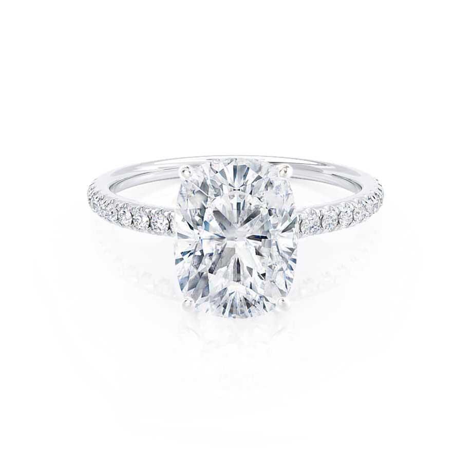 1.75 CT Elongated Cushion Shaped Moissanite Solitaire Engagement Ring 2