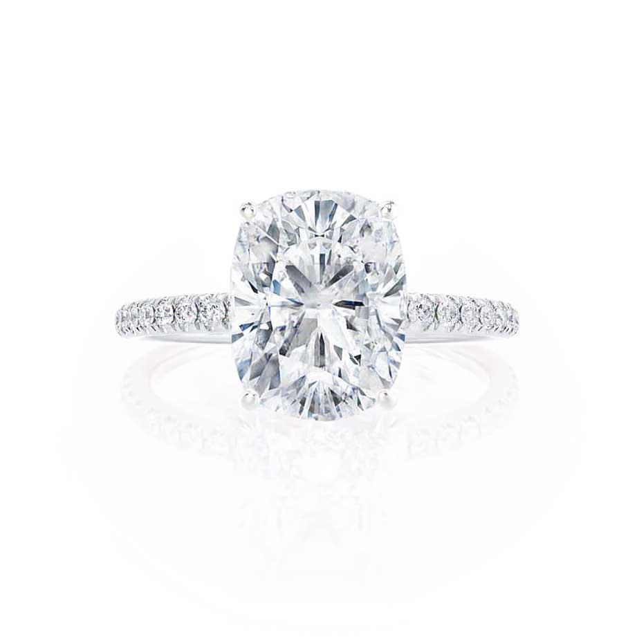 
                  
                    1.75 CT Elongated Cushion Shaped Moissanite Solitaire Pave Engagement Ring 3
                  
                