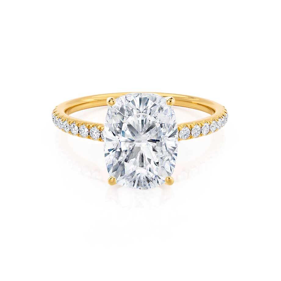 1.75 CT Elongated Cushion Shaped Moissanite Solitaire Style Engagement Ring 2