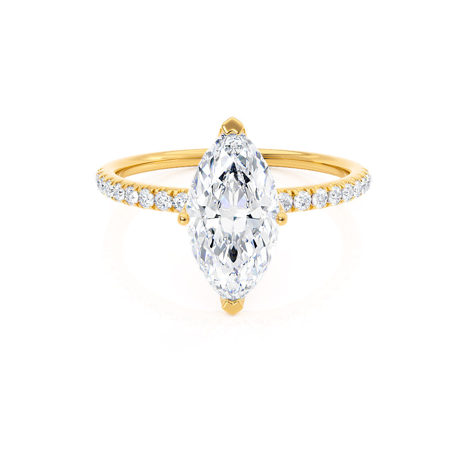 1.0 CT Marquise Shaped Moissanite Solitaire Style Engagement Ring 1