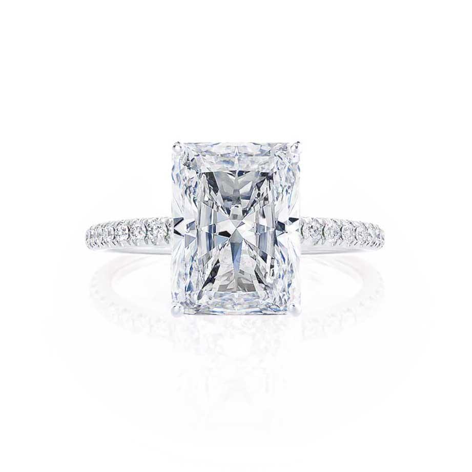 
                  
                    1.20 CT Radiant Shaped Moissanite Solitaire Pave Style Engagement Ring 5
                  
                