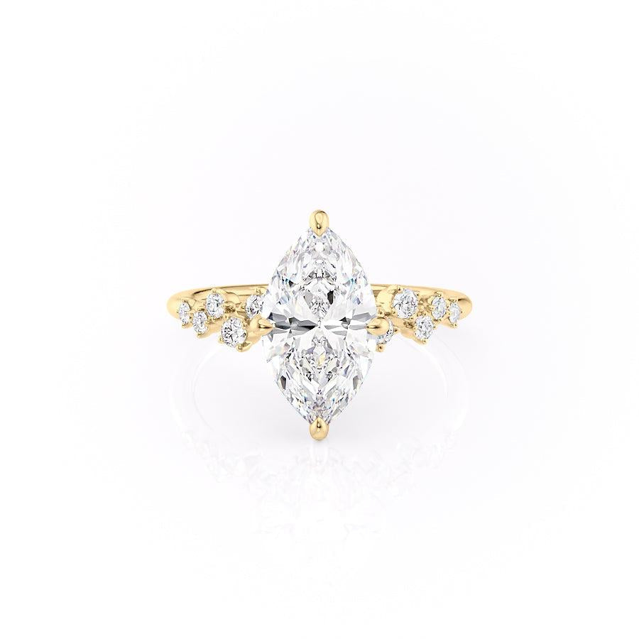 
                  
                    1.58 CT Marquise Cut Solitaire Hidden Halo Setting Moissanite Engagement Ring 11
                  
                