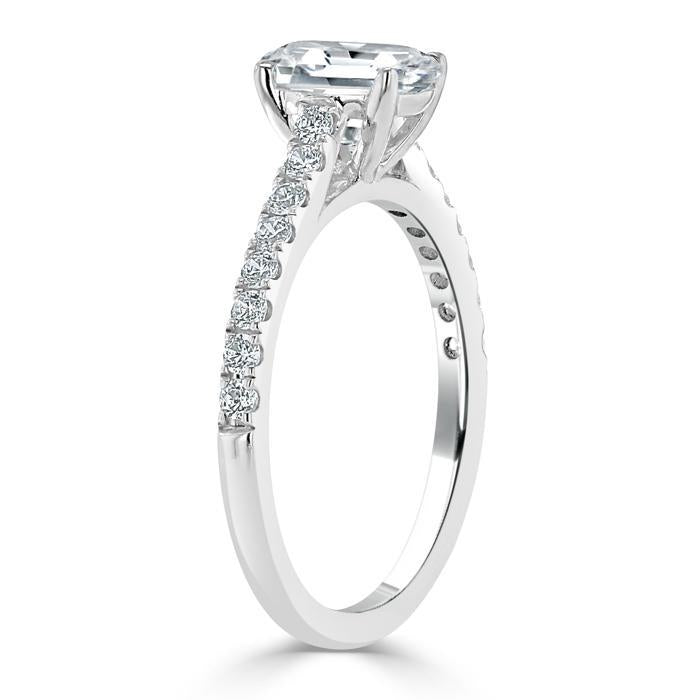 
                  
                    1.50 CT Emerald Cut Solitaire Pave Setting Moissanite Engagement Ring 4
                  
                