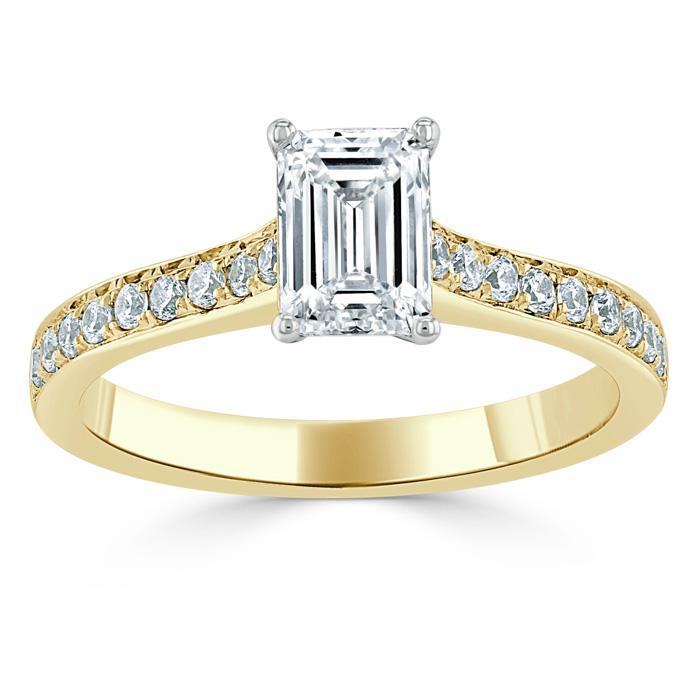 
                  
                    0.75 CT Emerald Cut Solitaire Moissanite Engagement Ring 6
                  
                