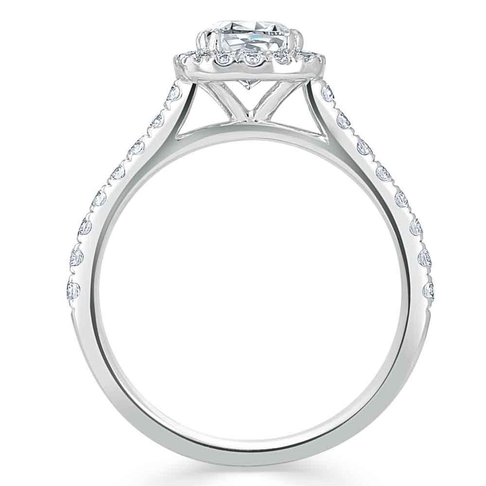 
                  
                    1.0 CT Cushion Cut Halo Pave Moissanite Engagement Ring 4
                  
                