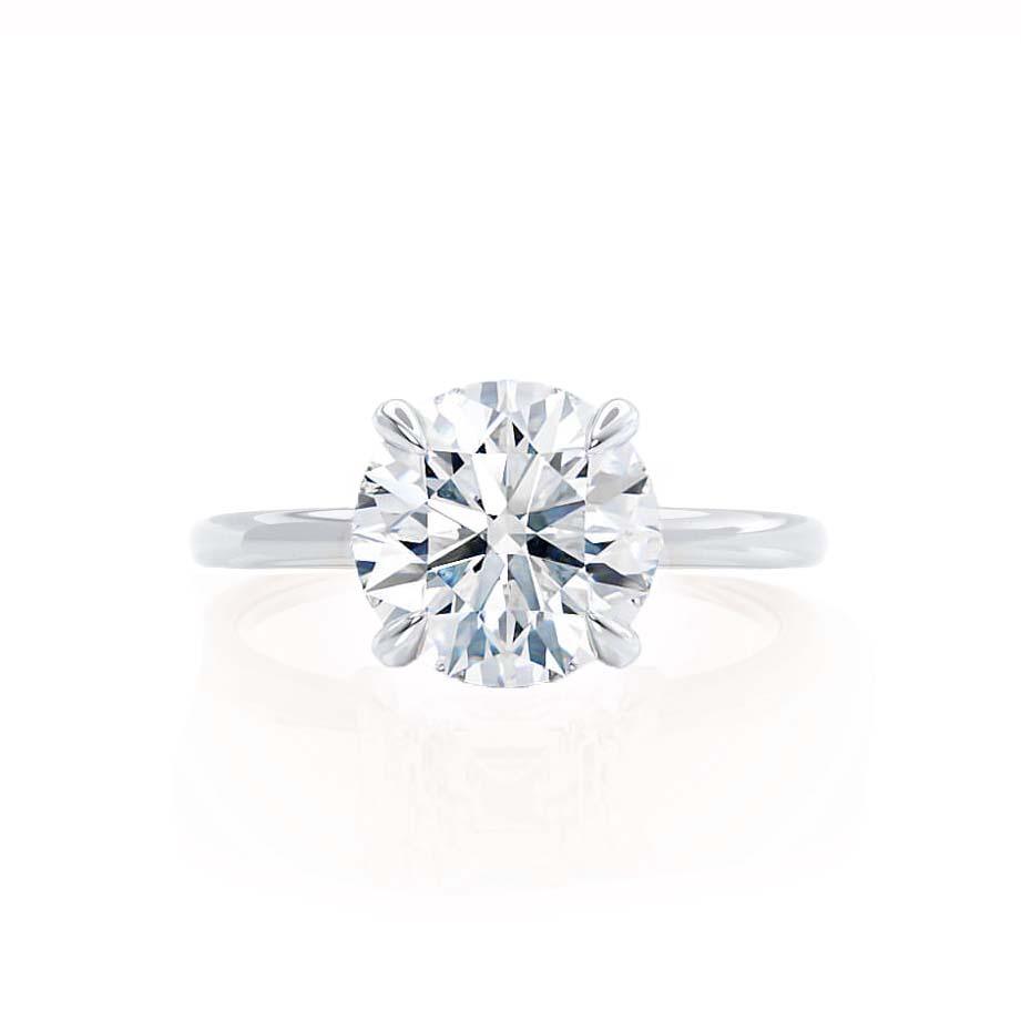 
                  
                    1.0 CT Round Shaped Moissanite Hidden Halo Style Engagement Ring 3
                  
                