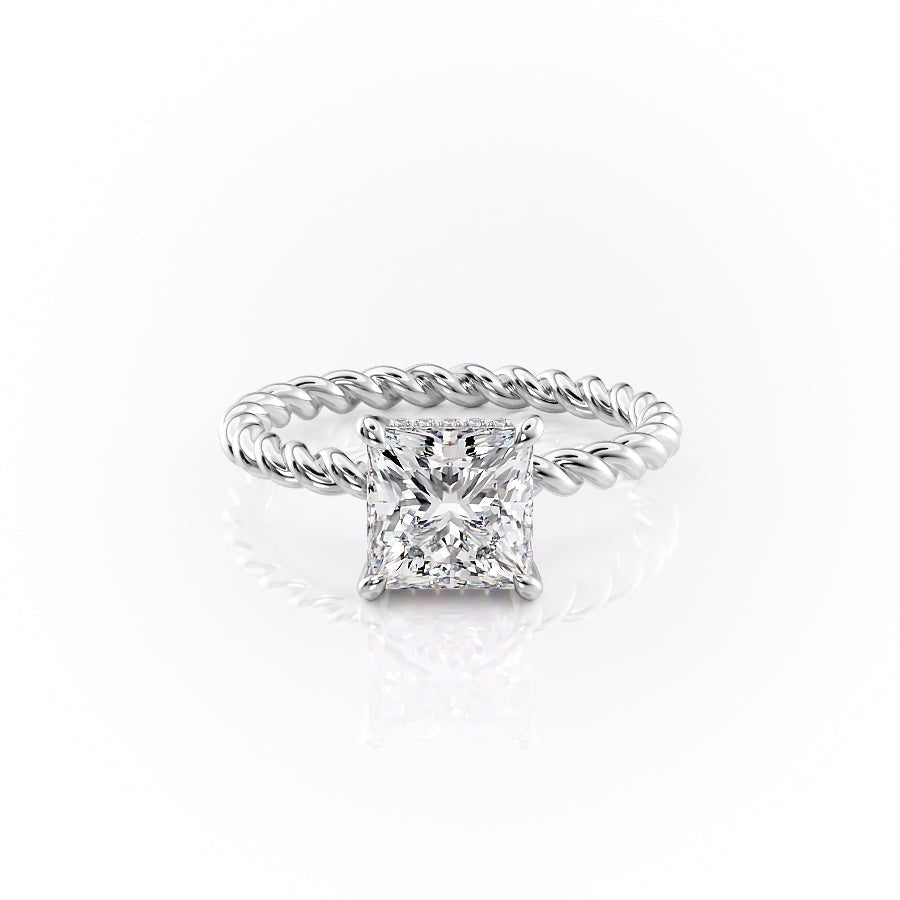 
                  
                    2.51 CT Princess Solitaire & Twisted Band Moissanite Engagement Ring 10
                  
                
