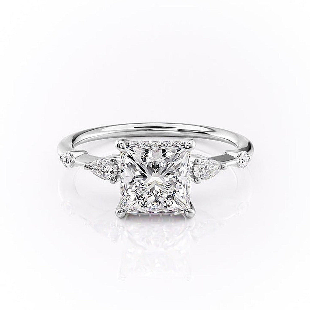 
                  
                    2.08 CT Princess Cut Solitaire Dainty Style Moissanite Engagement Ring 10
                  
                